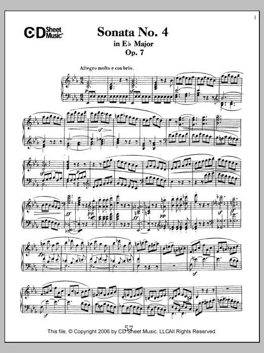 Produktbild zu:  Sonata No. 4 In E-flat Major, Op. 7 - Ludwig van Beethoven