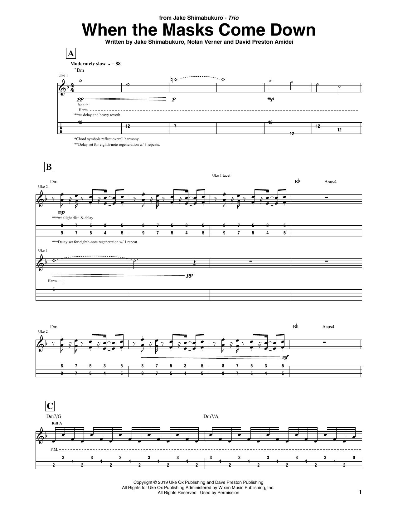 Product gallery: Page 1 of 1 When The Masks Come Down, Jake Shimabukuro Trio