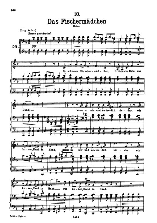 Product picture to: Das Fischermädchen D.957-10 (Schwanengesang)Franz Schubert