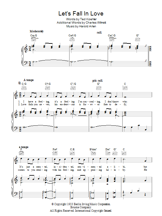 Product gallery: Page 1 of 1 Let's Fall In Love, Harold Arlen
