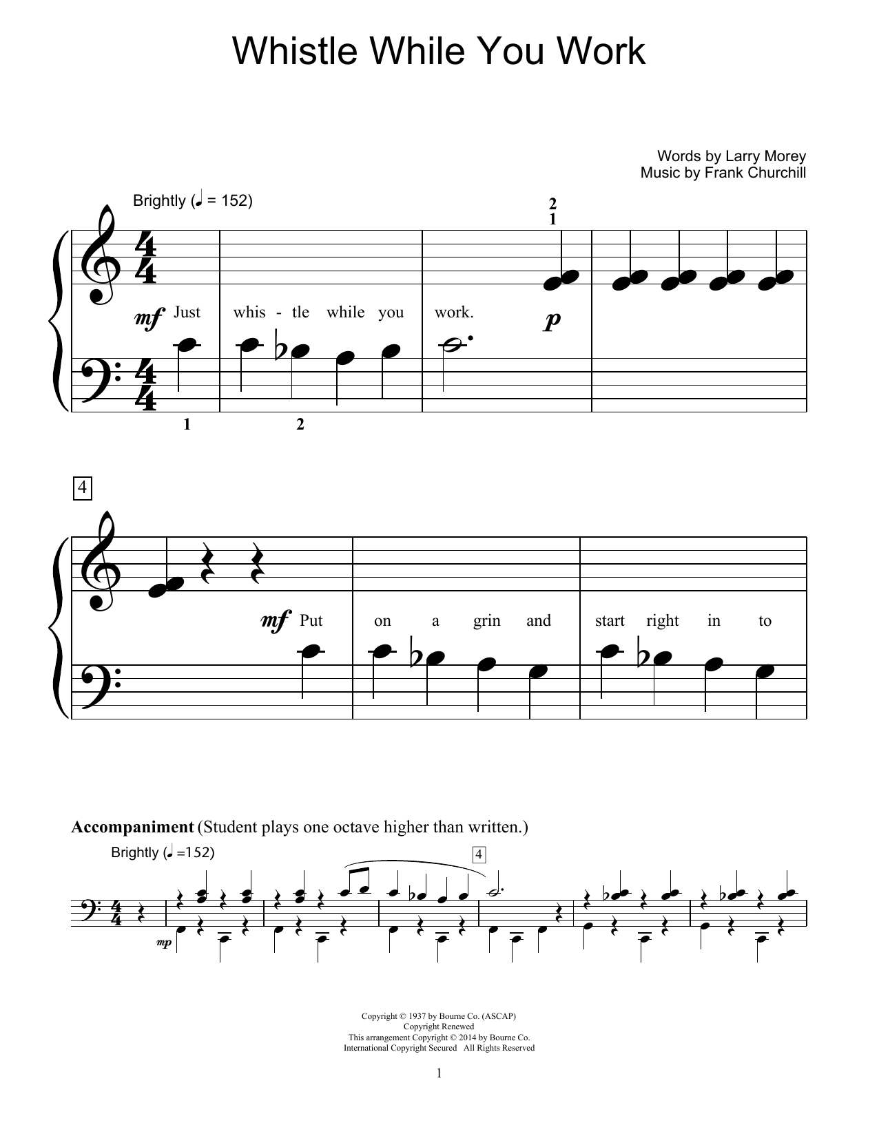 Produktbild zu: Whistle While You Work (from Snow White And The Seven Dwarfs) (arr. Fred Kern)