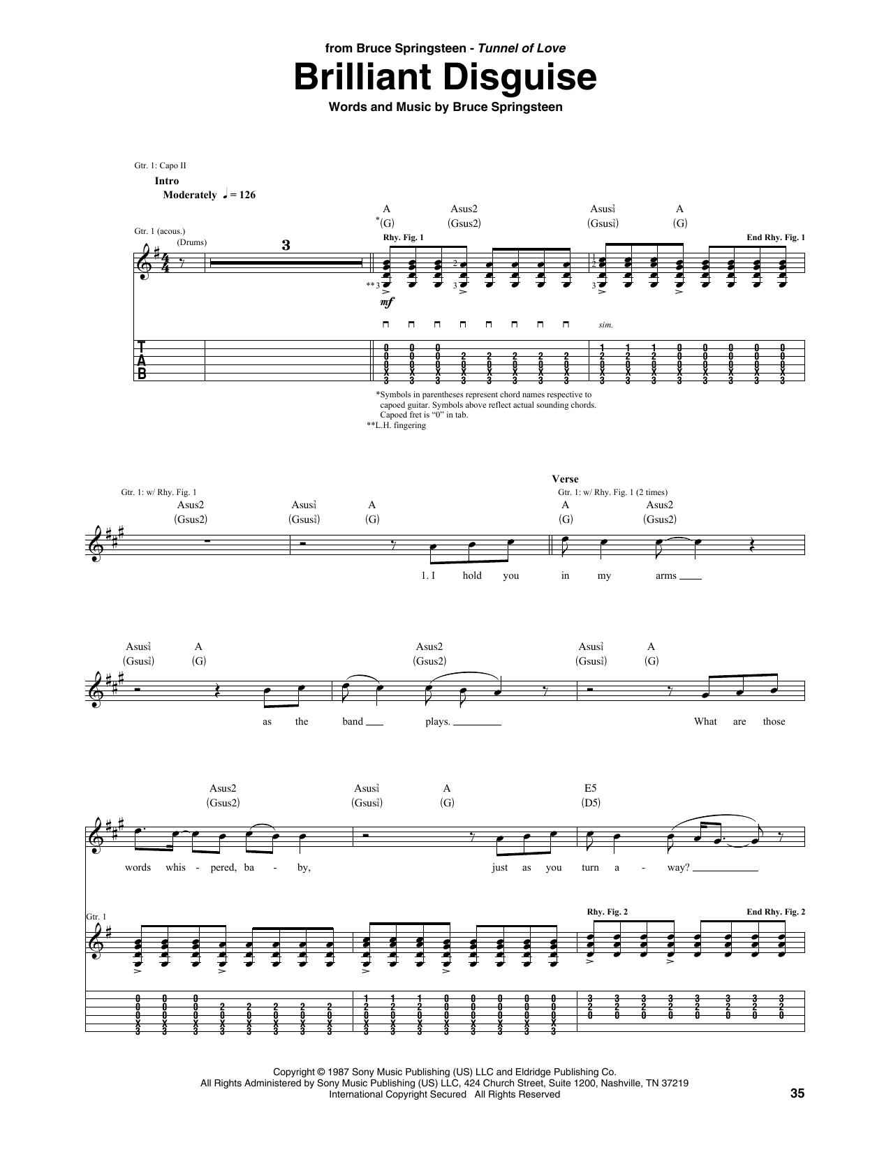 Produktgalerie: Seite 1 von 1 Brilliant Disguise, Bruce Springsteen, Gitarre