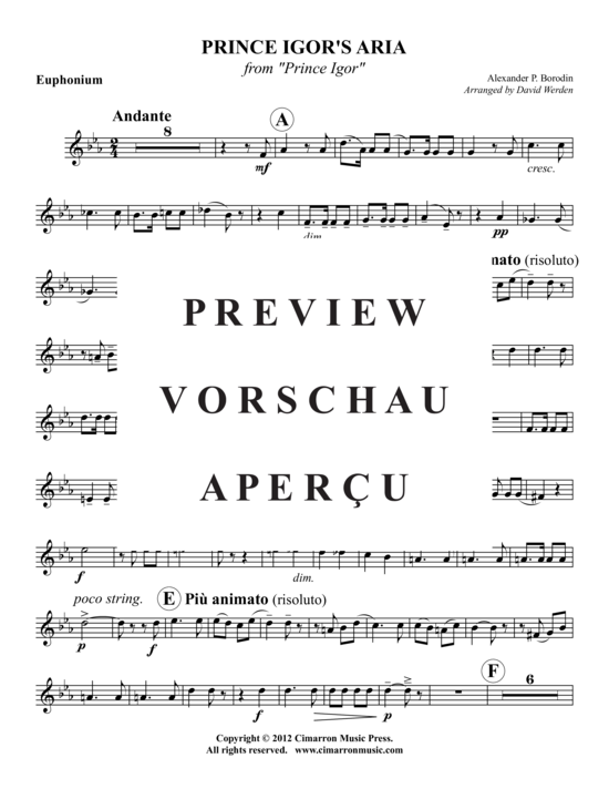 Product gallery: Page 12 of 13 Prince Igor's Aria , , (baritone/trombone + piano)
