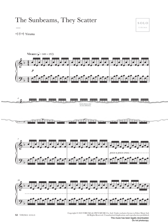 Produktgalerie: Seite 1 von 1 The Sunbeams, They Scatter, Yiruma, Klavier