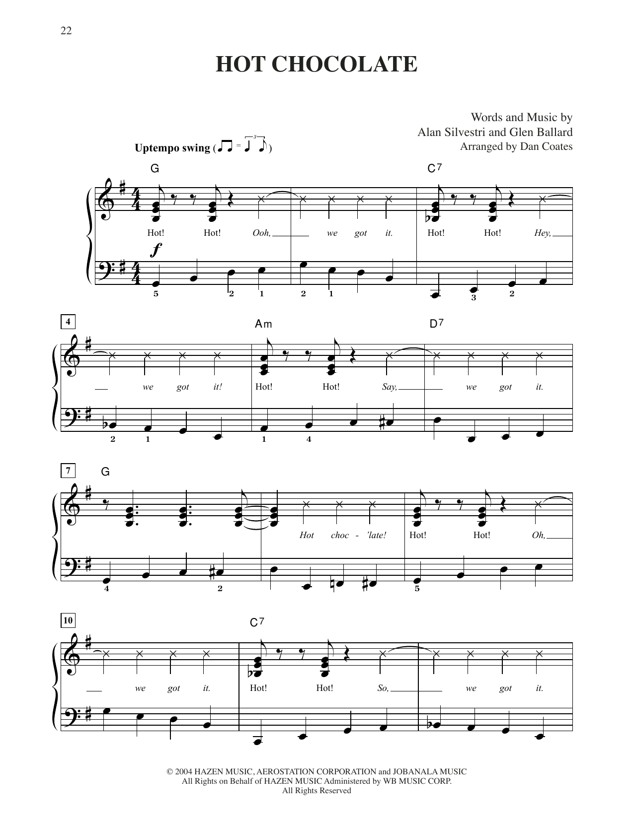 Produktbild zu: Hot Chocolate (from The Polar Express) (arr. Dan Coates)