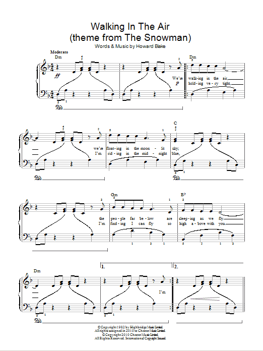 Product gallery: Page 1 of 1 Walking In The Air (theme from The Snowman), Howard Blake