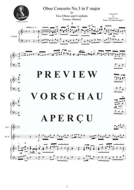 Product gallery: Page 4 of 11 Four Double Concertos Op.9, , 2 Oboes and Harpsichord