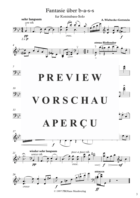 gallery: Fantasie über b-a-s-s, , Double Bass Solo