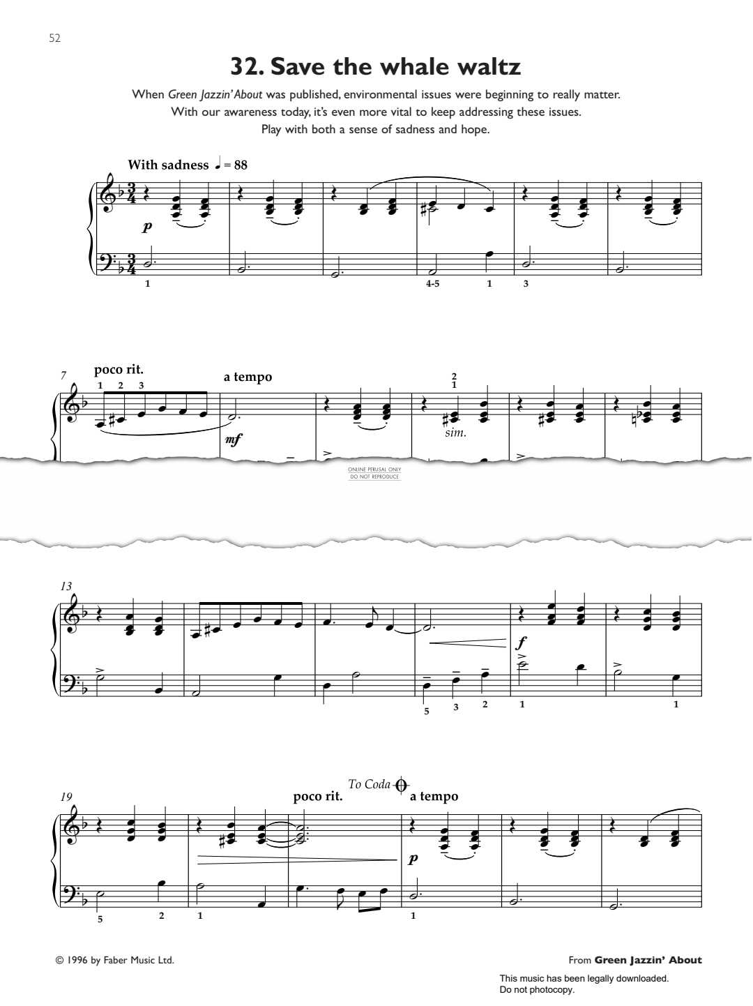 Product gallery: Page 1 of 1 Save The Whale Waltz, Pam Wedgwood