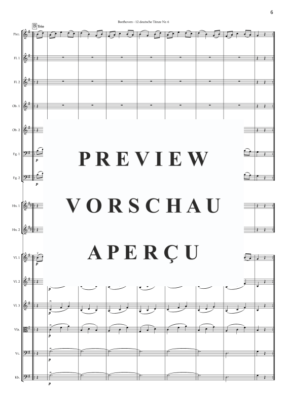 Produktgalerie: Seite 8 von 11 Deutscher Tanz Nr. 6, , Jugendkammerorchester