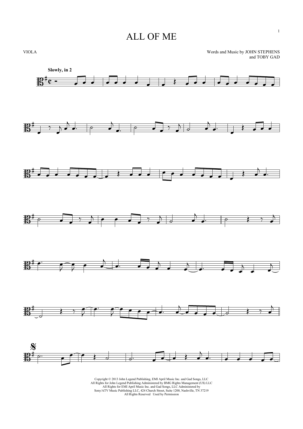 Product gallery: Page 1 of 1 All Of Me, John Legend