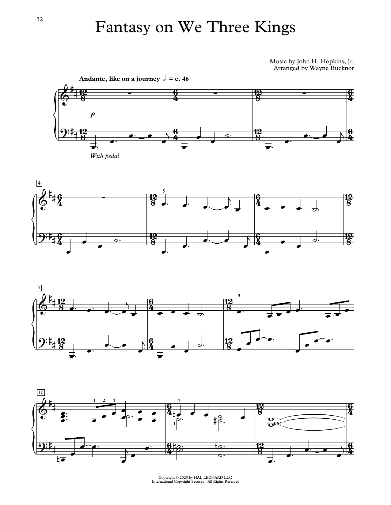 Produktgalerie: Seite 1 von 1 Fantasy On We Three Kings (arr. Wayne Bucknor), John H. Hopkins, Jr., Klavier