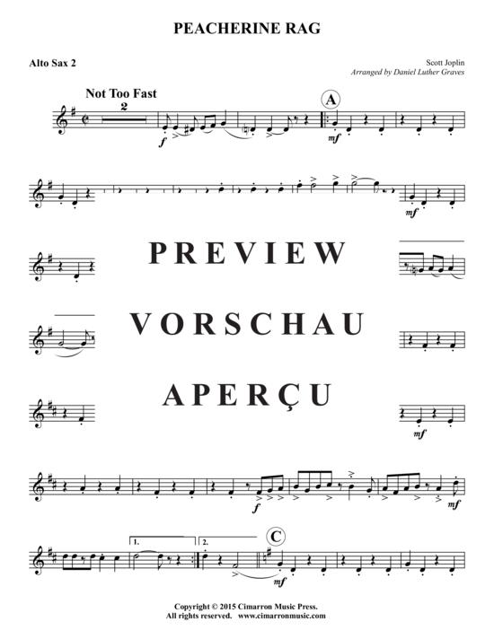 Product gallery: Page 8 of 15 Peacherine Rag , , (Saxophone quintet AATTB)