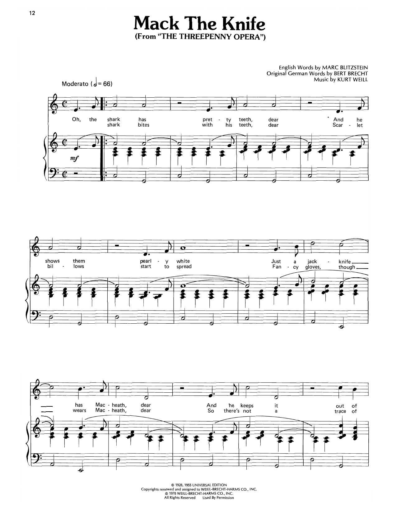 Produktbild zu: Mack The Knife (from The Threepenny Opera)