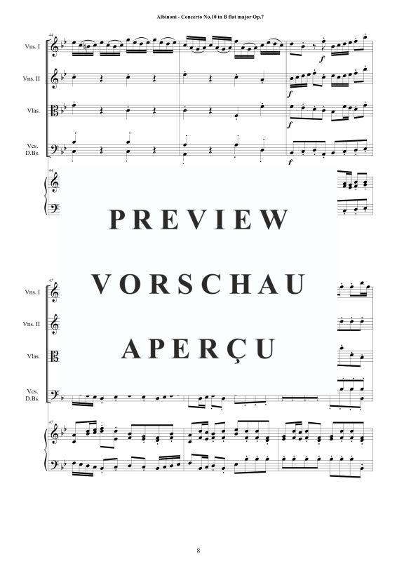 Product gallery: Page 9 of 11 Concerto No.10 in B-Dur Op.7, , String Ensemble and Harpsichord