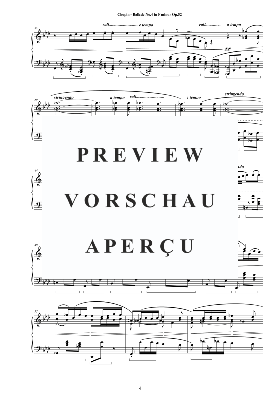 Produktgalerie: Seite 5 von 11 Ballade Nr. 4 F-Moll Op. 52, , Klavier Solo
