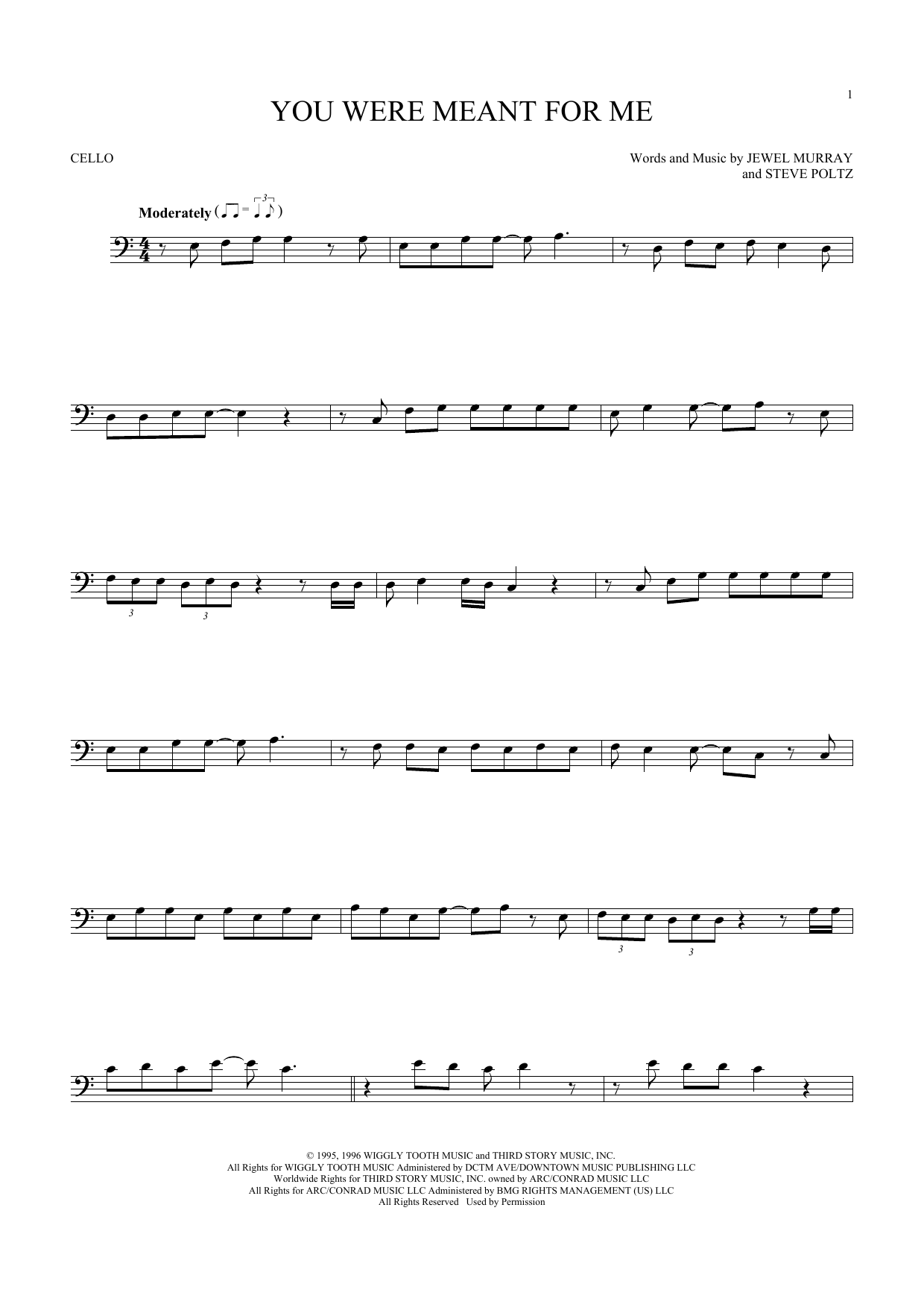 Produktgalerie: Seite 1 von 1 You Were Meant For Me, Jewel, Violoncello