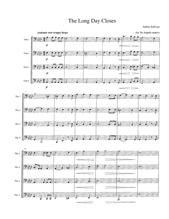 Product picture to: The Long Day Closes Arthur Sullivan