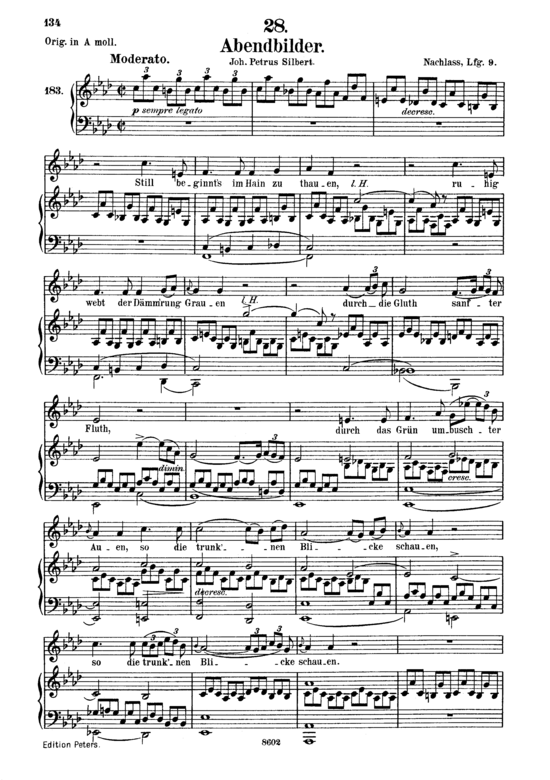 Product picture to: Abendbilder D.650Franz Schubert