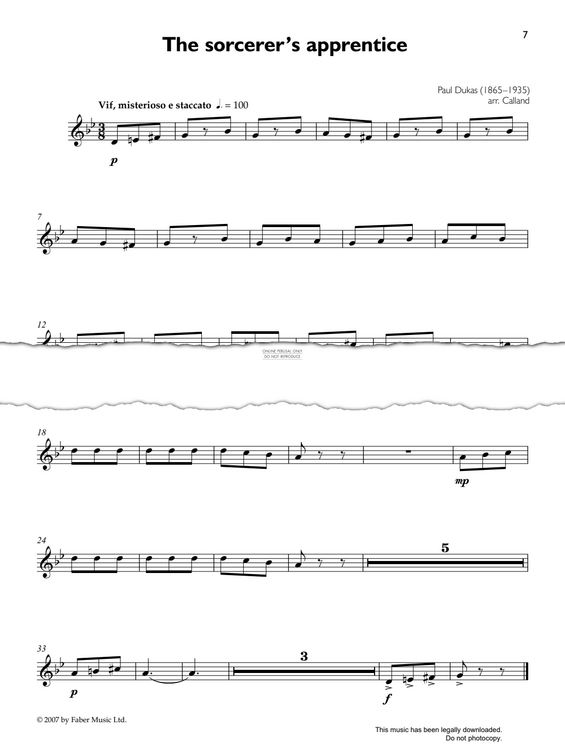 Product gallery: Page 1 of 1 The Sorcerer's Apprentice, Paul Dukas