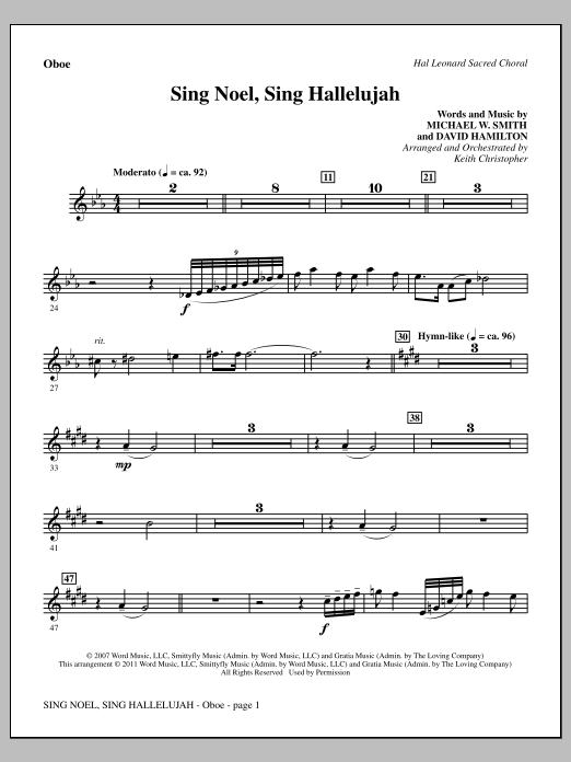 Product picture to: Sing Noel, Sing Hallelujah - Oboe