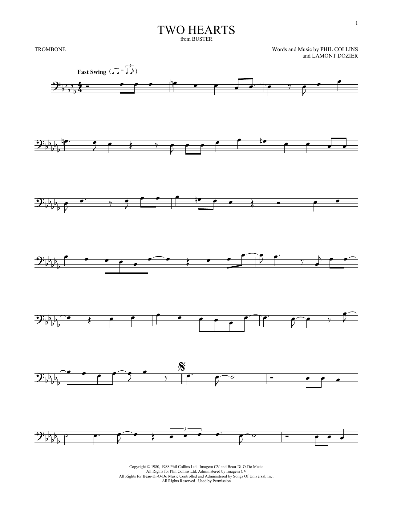 Product gallery: Page 1 of 1 Two Hearts, Phil Collins