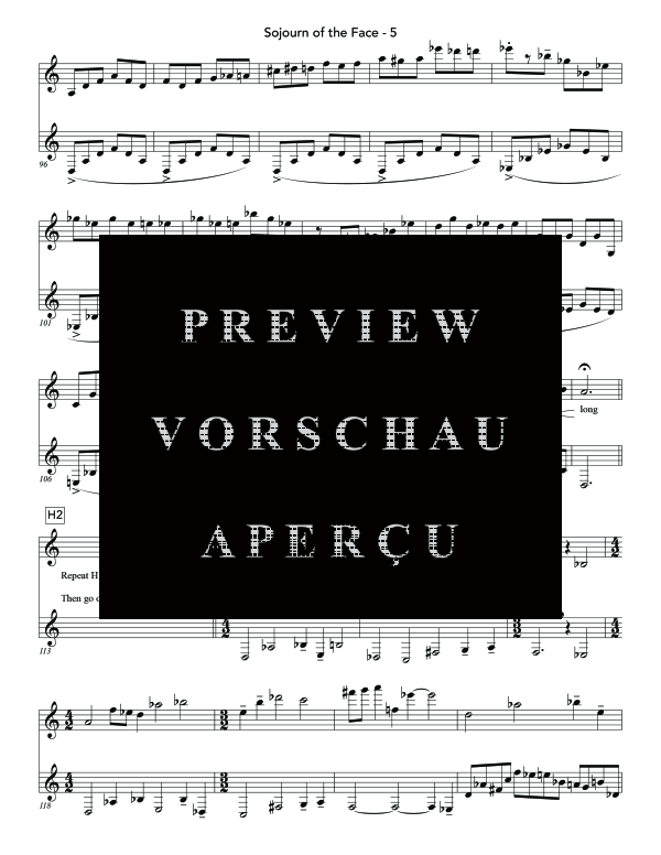 Product gallery: Page 9 of 11 Sojourn of the Face, , (clarinet duet 2x bass clarinet)
