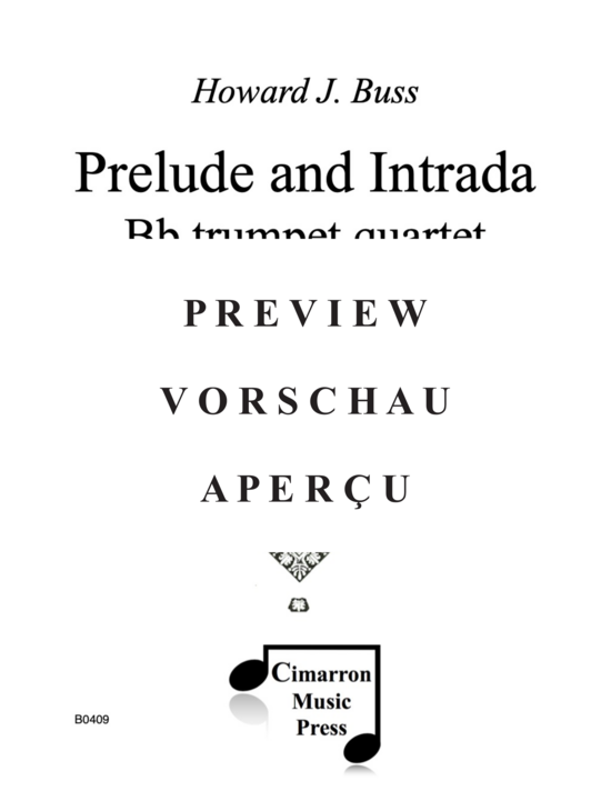 gallery: Prelude and Intrada , , (4 Trompeten in B oder Ensemble)