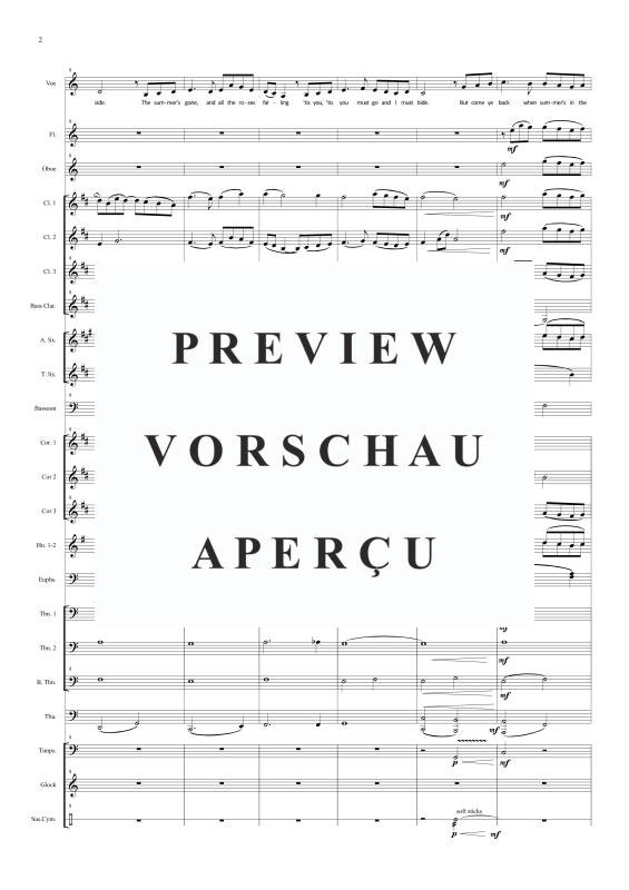 Produktgalerie: Seite 5 von 11 Irish medley for voice and concert band, , Solo Gesang und Orchester