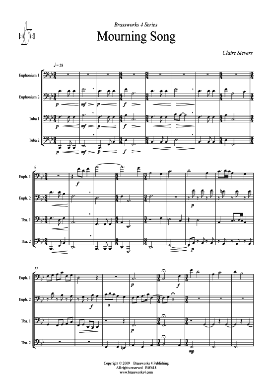 Product picture to: Mourning Song Claire Sievers