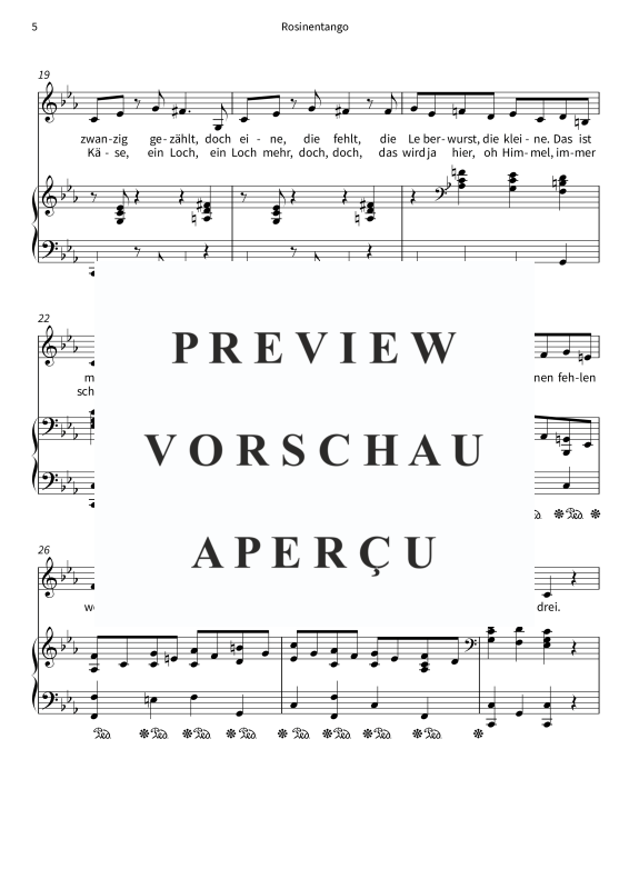 Produktgalerie: Seite 7 von 8 Rosinentango, , Gesang und Klavier