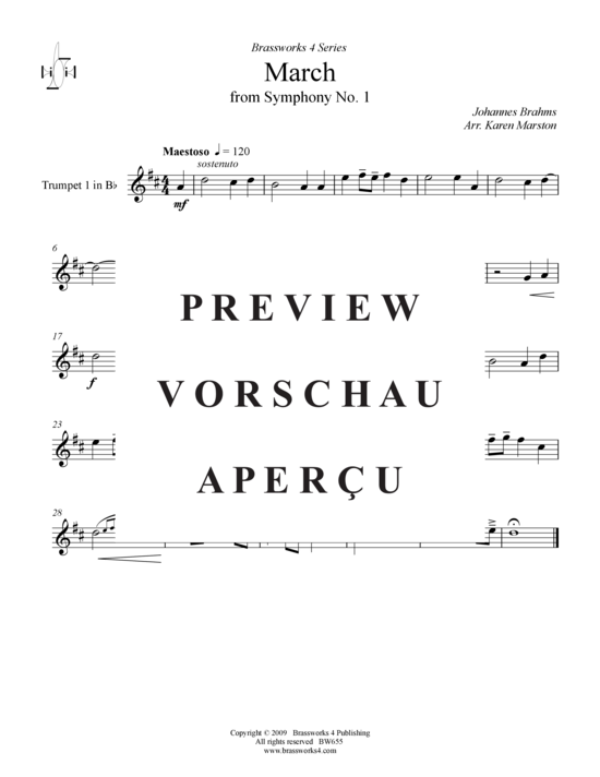 gallery: Marsch aus Symphonie Nr. 1 , , (Blechbläserquintett)