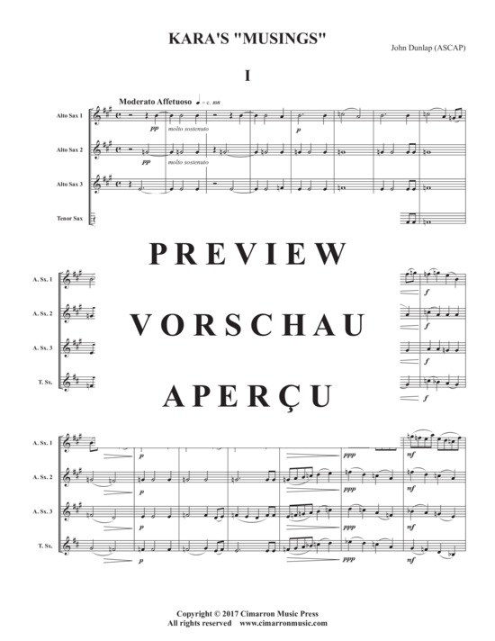 Product gallery: Page 3 of 21 Kara´s Musings , , (Saxophone Quartet AAAT)