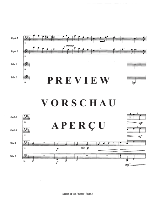 Product gallery: Page 4 of 11 March of the Priests , , (Tuba Quartett EETT)