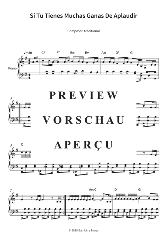 Produktgalerie: Seite 4 von 5 Si Tu Tienes Muchas Ganas De Aplaudir , , Klavier Solo