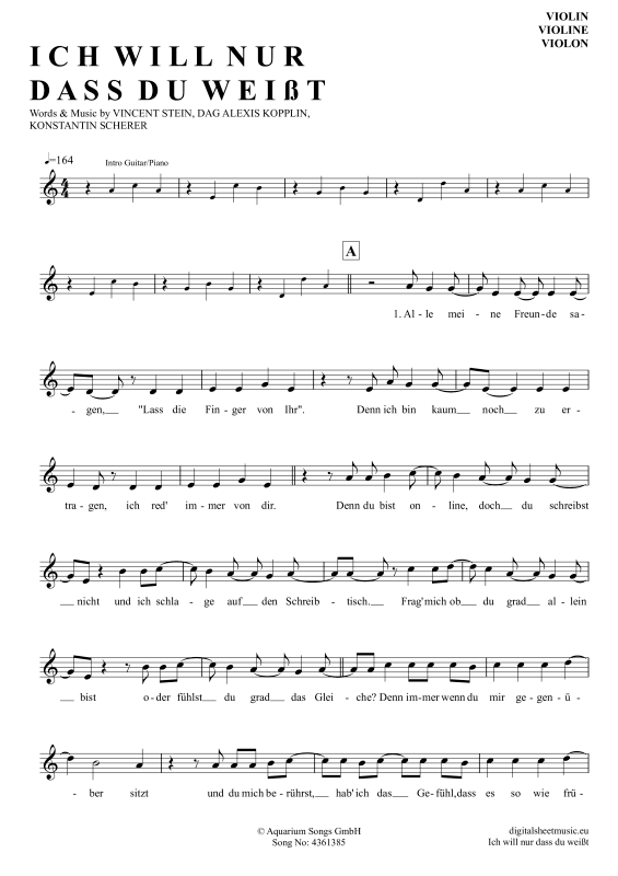 Ich will nur dass du weißt 