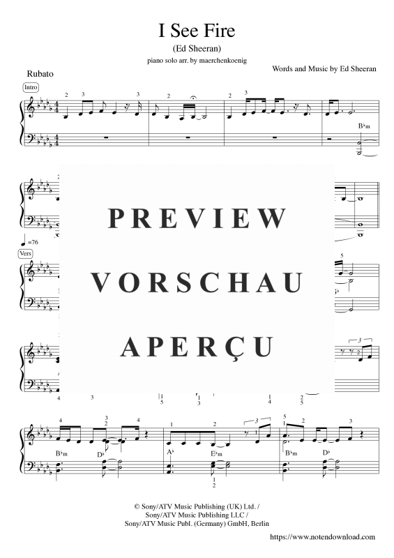 gallery: I See Fire, maerchenkoenig, (Klavier Solo)