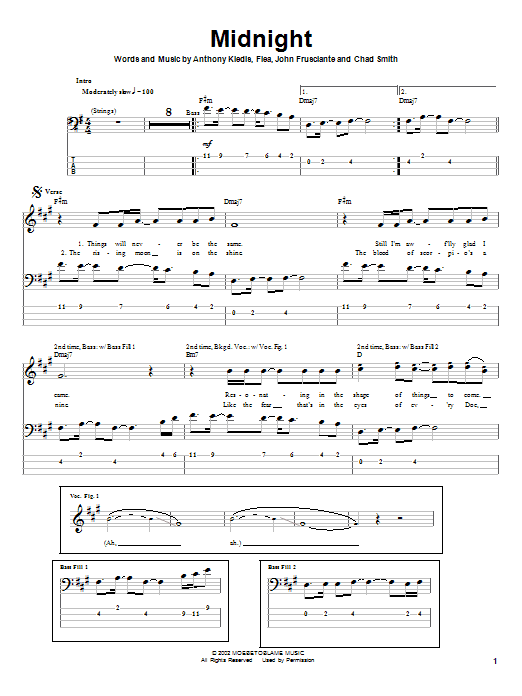 Produktgalerie: Seite 1 von 1 Midnight, Red Hot Chili Peppers, E-Bass