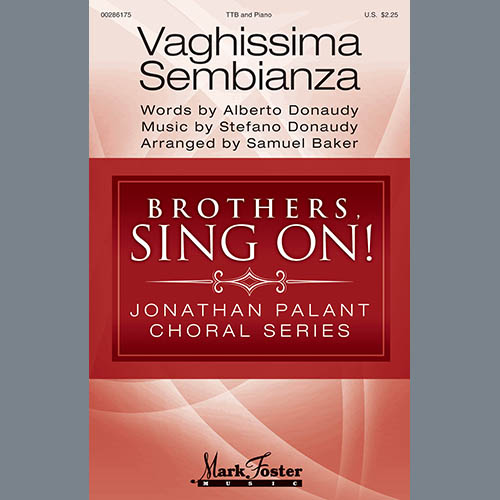 cover: Vaghissima Sembianza (arr. Samuel Baker), Albert Donaudy & Stefano Donaudy, Chor