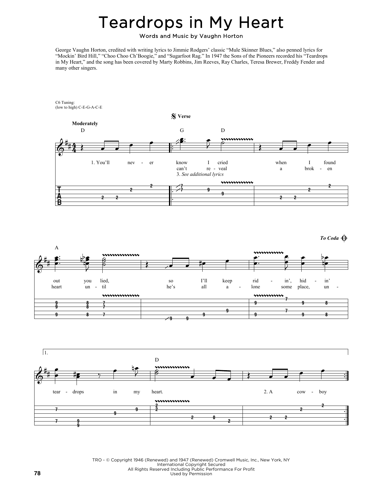Produktbild zu: Teardrops In My Heart (arr. Fred Sokolow)