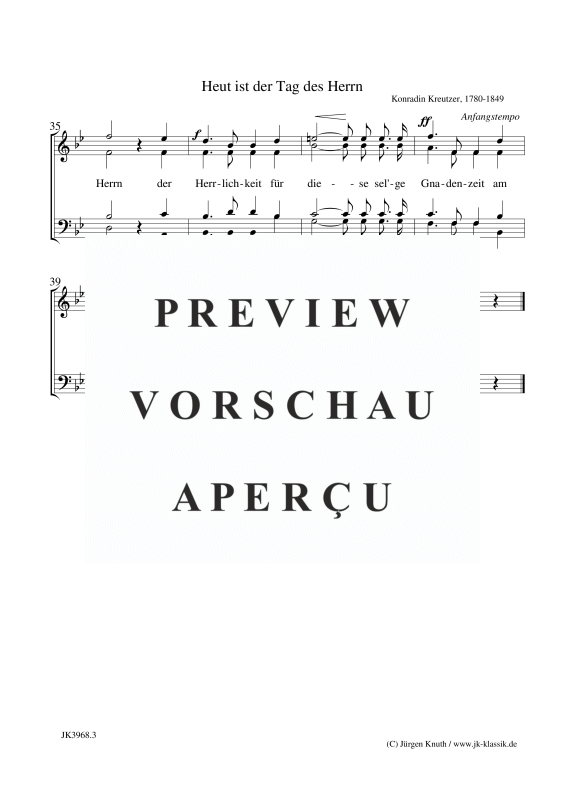 gallery: Heut ist der Tag des Herrn, , (Gemischter Chor)