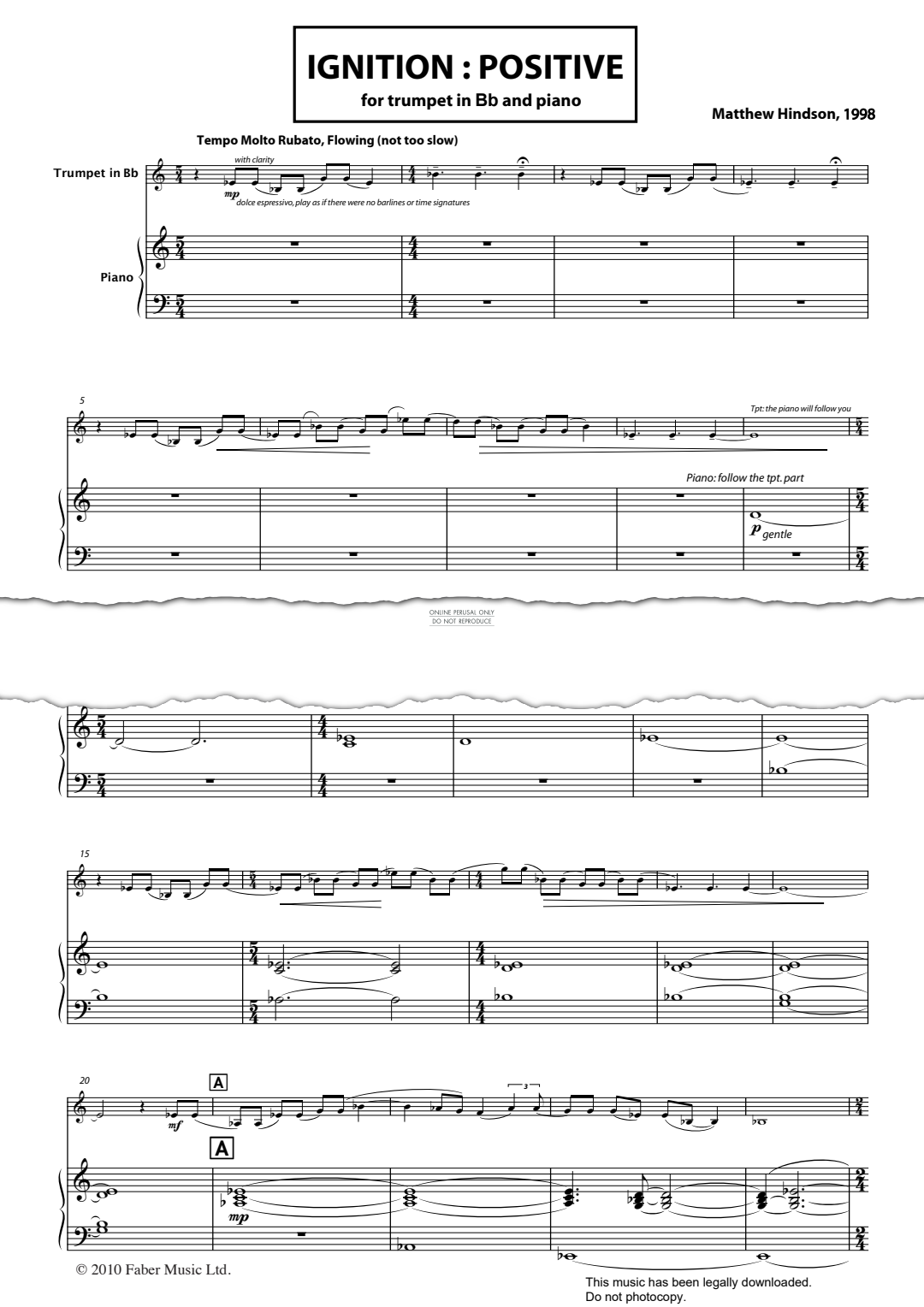 Produktgalerie: Seite 1 von 1 Ignition Positive, Matthew Hindson, Klavier, Trompete