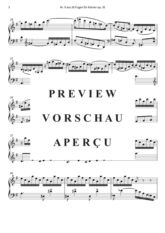 Produktgalerie: Seite 6 von 8 Nr. 9 aus 36 Fugen für Klavier op. 36 - Thème de Domenico Scarlatti , , Klavier Solo