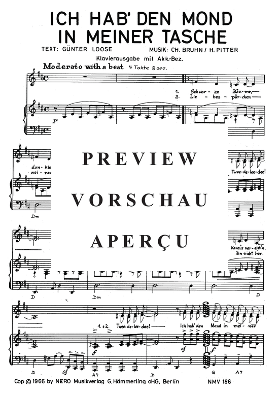 Produktgalerie: Seite 4 von 4 Ich hab den Mond in meiner Tasche, Deutscher, 	Drafi, Klavier und Gesang
