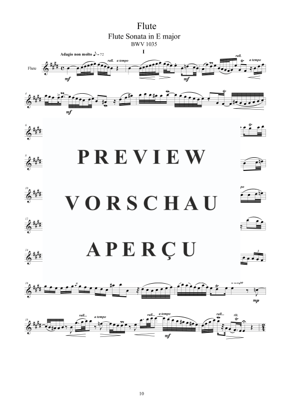 Product gallery: Page 11 of 11 Flöten Sonate E-Dur BWV 1035, , Flöte und Cembalo/Klavier