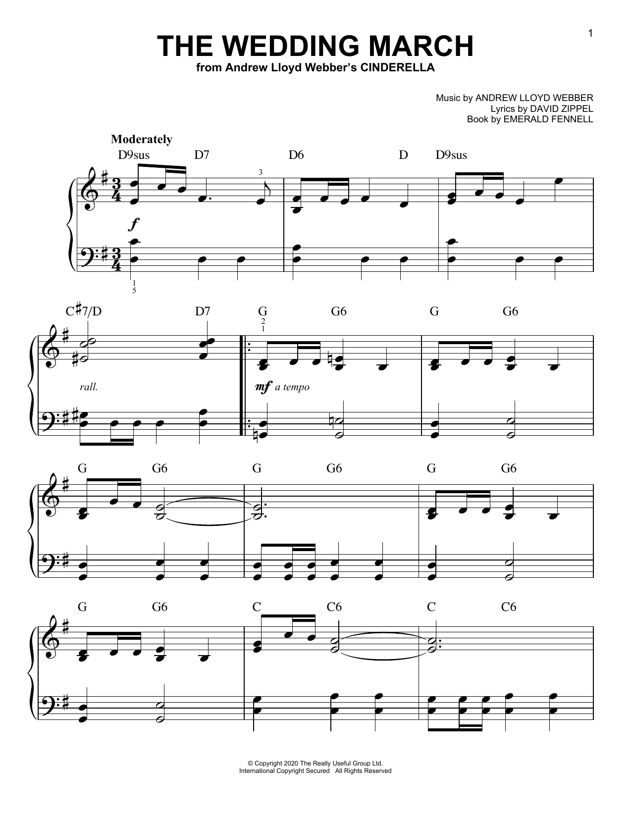 Product picture to: The Wedding March (from Andrew Lloyd Webber's Cinderella)