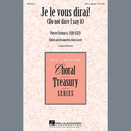 Produktbild zu: Je Le Vous Dirai