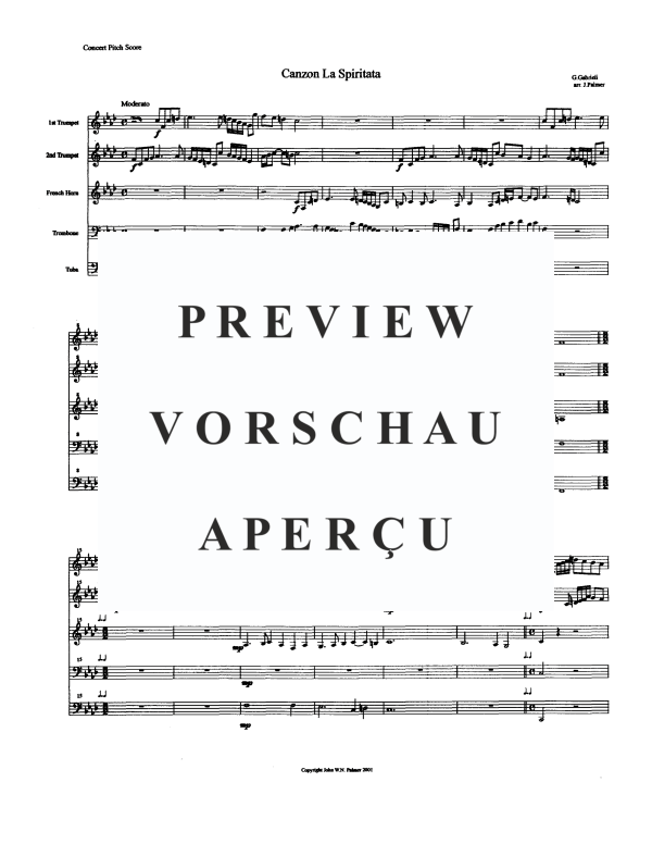Produktgalerie: Seite 3 von 11 Canzon La Spiritata, , Blechbläser Quintett