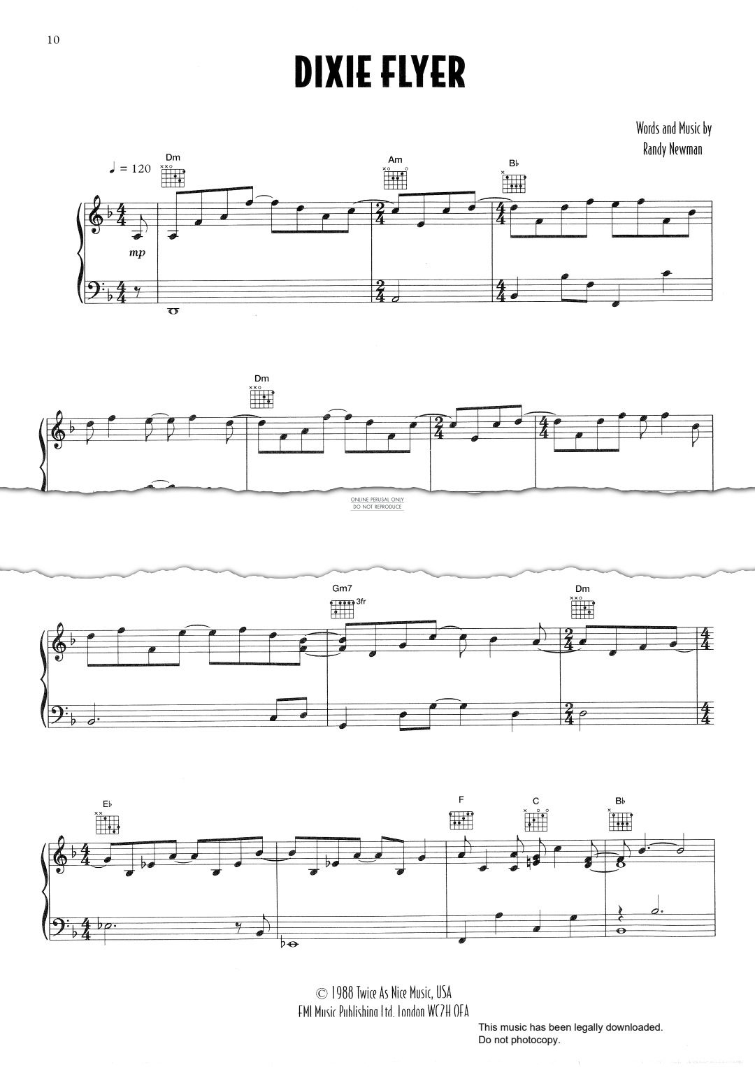Produktgalerie: Seite 1 von 1 Dixie Flyer, Randy Newman, Gesang, Gitarre, Klavier