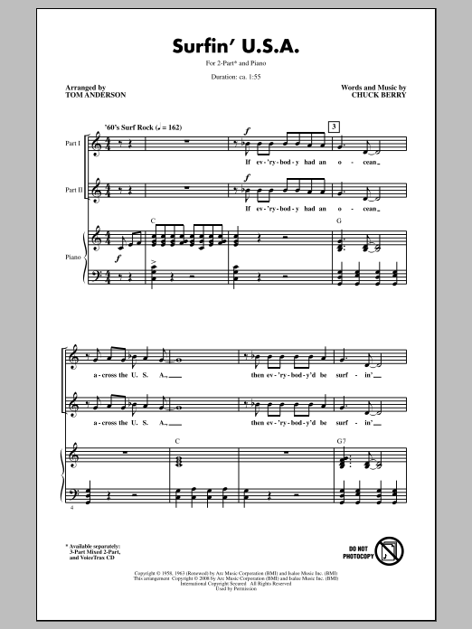 Product picture to: Surfin' U.S.A. (arr. Tom Anderson)